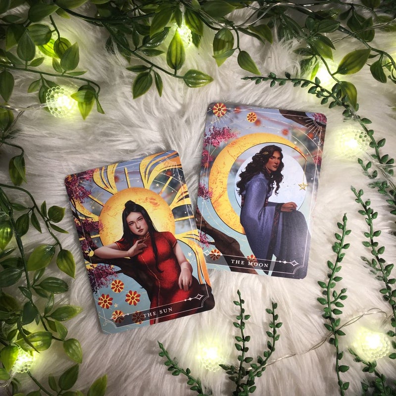 FairyLoot Tarot Cards The Sun and Moon (Lei and Wren) Girls of Paper and Fire 