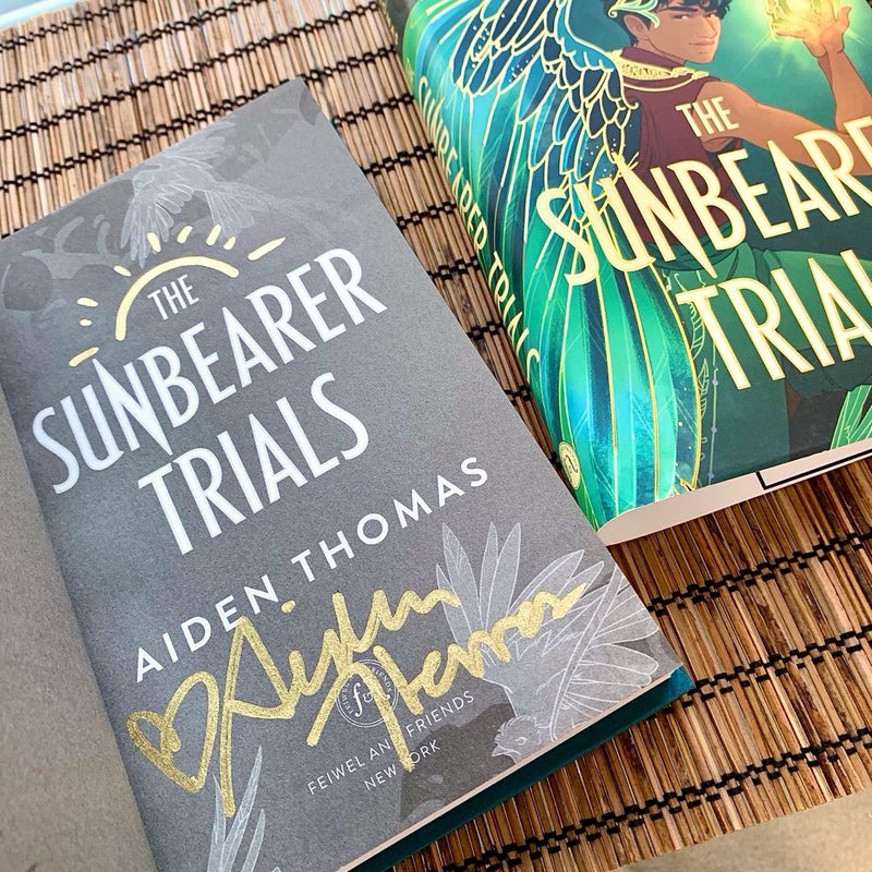 Signed The Sunbearer Trials Celestial Monsters by Aiden Thomas 1st First