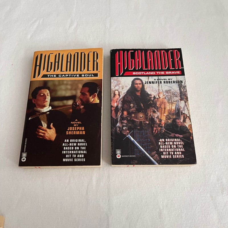 Highlander paperback books TV tie-in edition