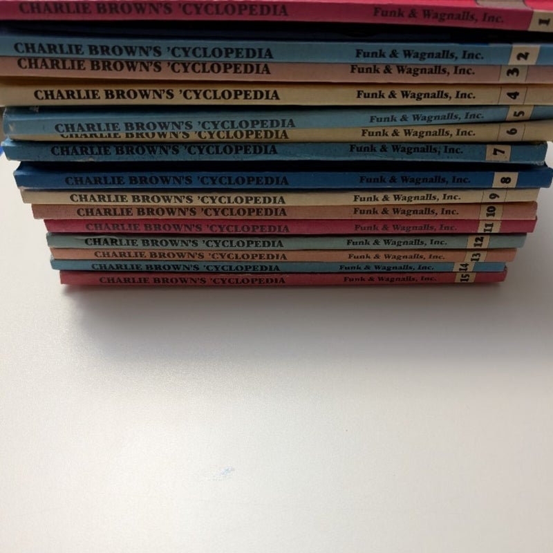 Vintage Charlie Brown's 'Cyclopedia books 1-15