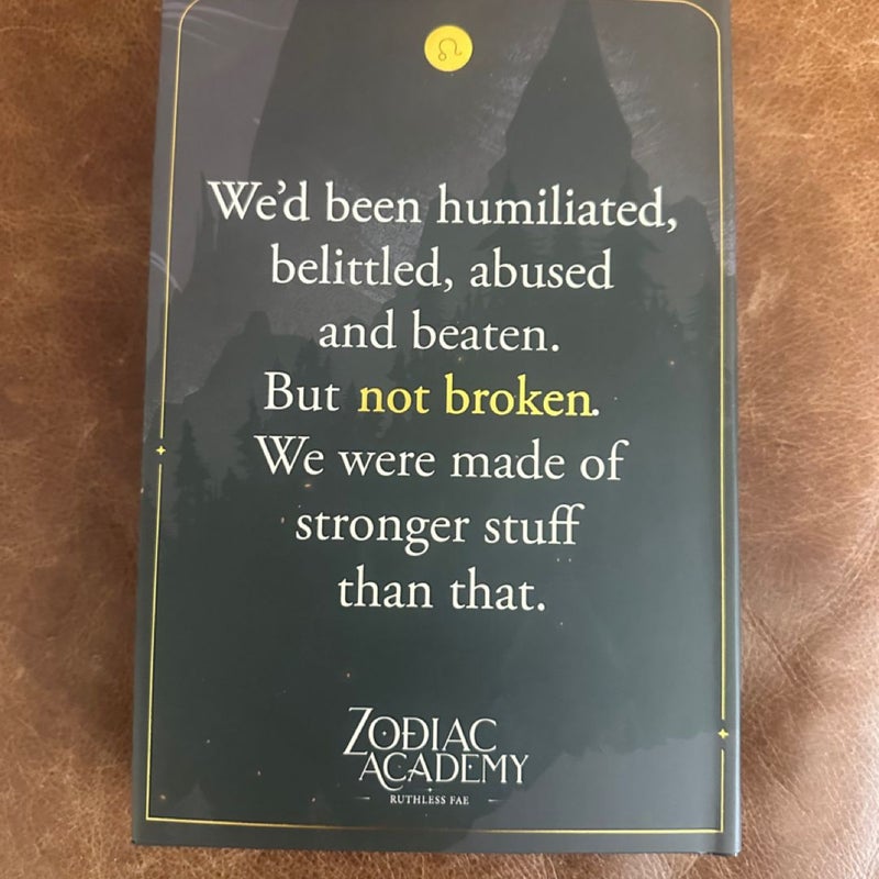 Zodiac Academy Bookish box ruthless fae signed
