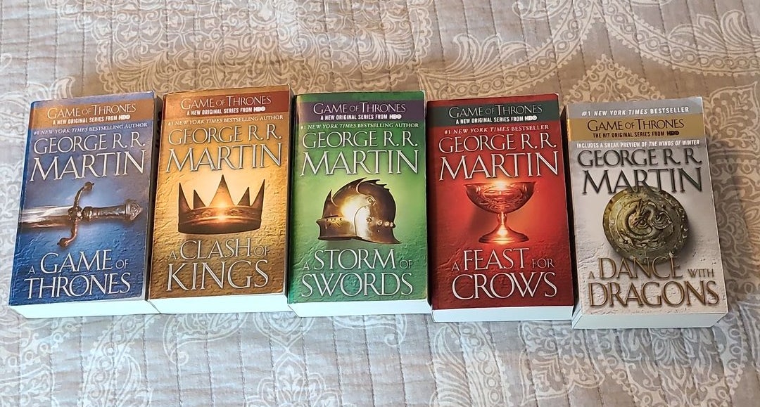 Lot Of 5 - Game Of Thrones Series Books, Paperback (1-5) George