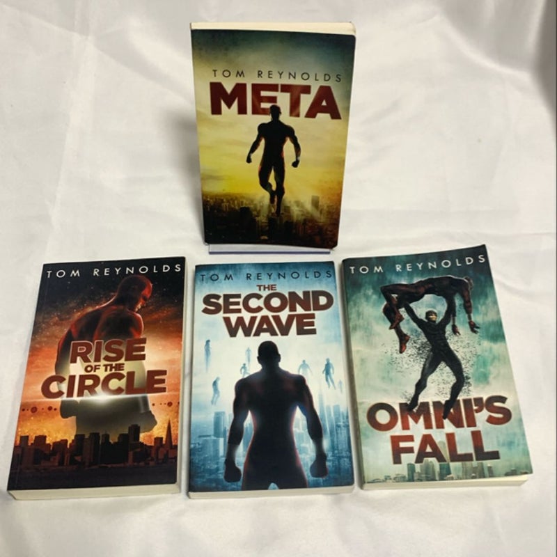 Set of 4 Tom Reynolds books Rise of the Circle, The second wave, Omni’s fall and Meta