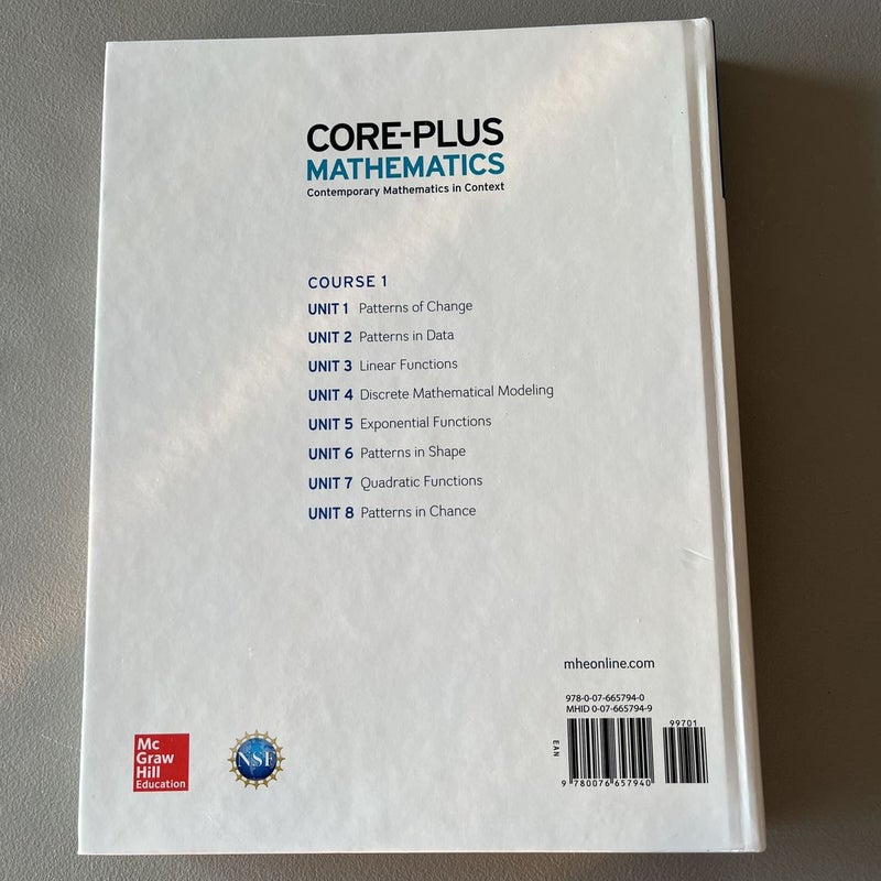 Core Plus Mathematics, Course 1, Student Edition