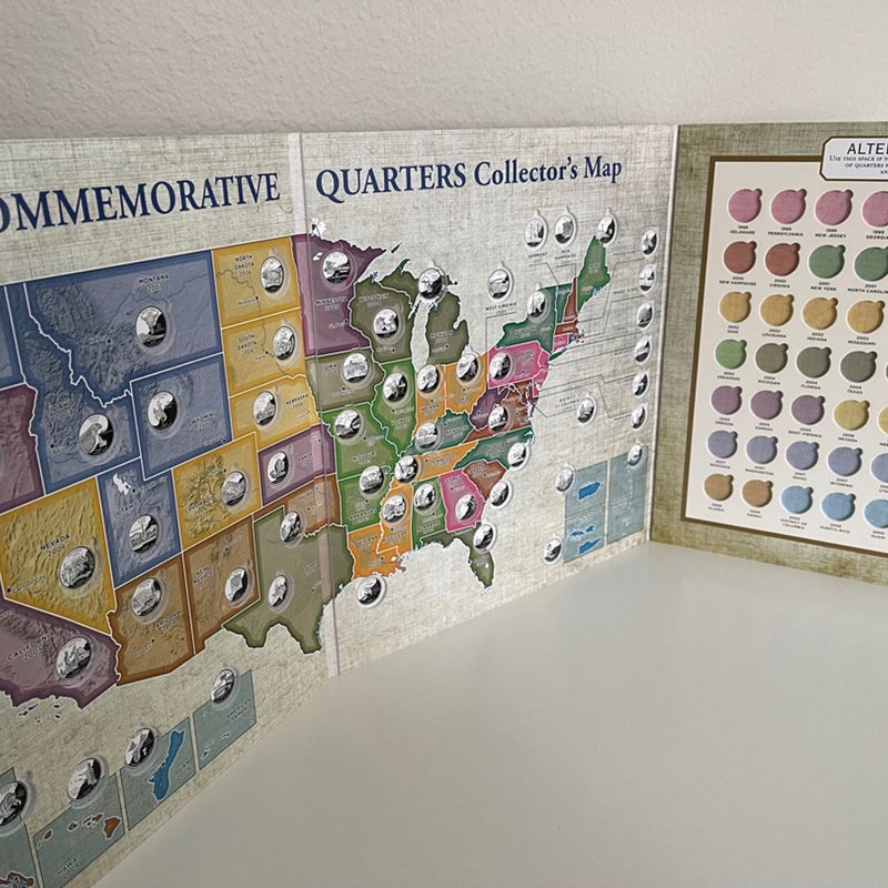 50 State Commemorative Quarters Collector’s Map
