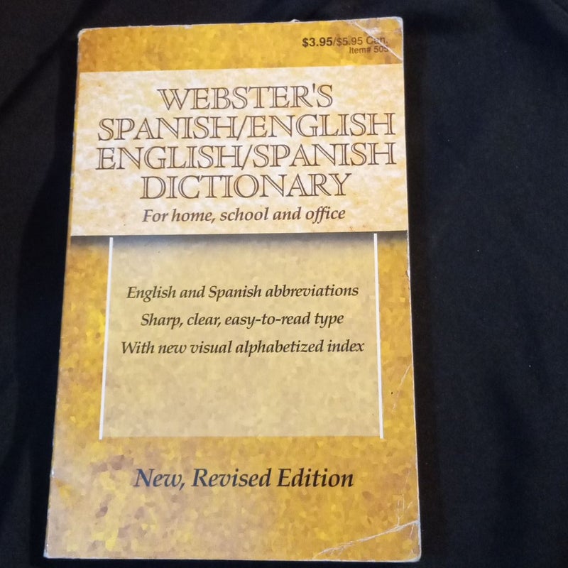 WEBSTER'S SPANISH-ENGLISH /ENGLISH-SPANISH DICTIONARY