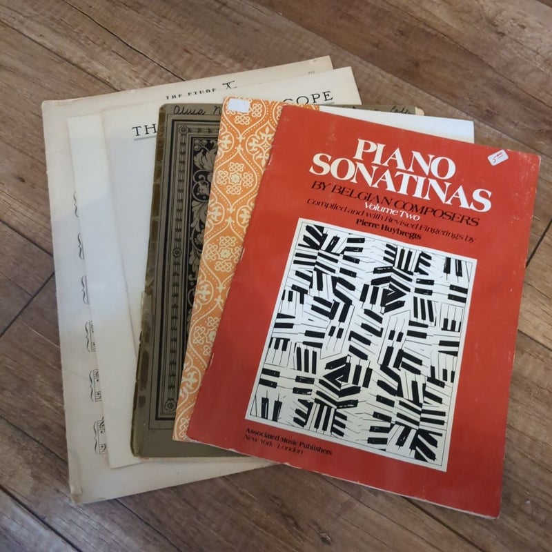 6 Vintage Piano Books!