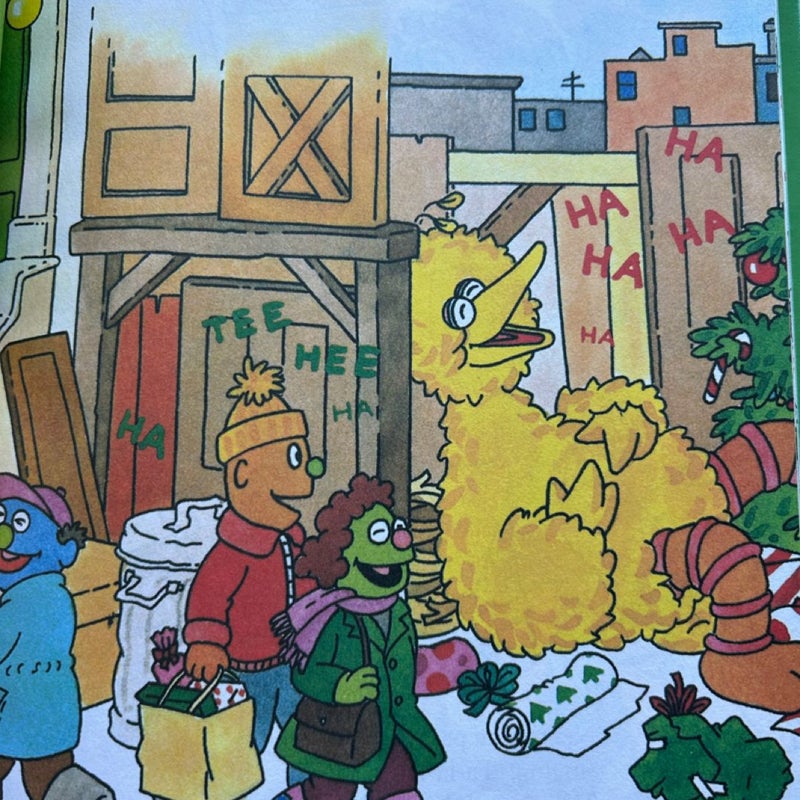 Little Golden Book- Big Bird’s Ticklish Christmas. Vintage Book 1997