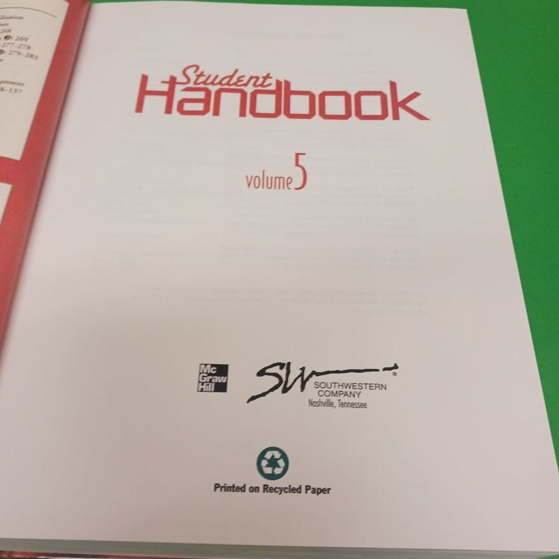Student Handbook  Volume 5