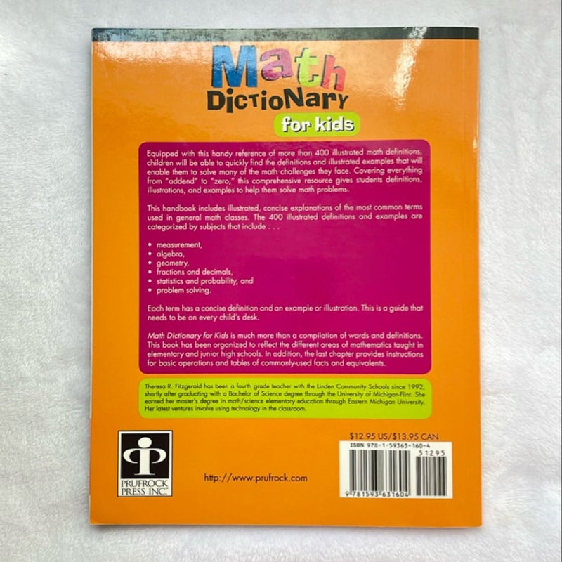 Math Dictionary for Kids