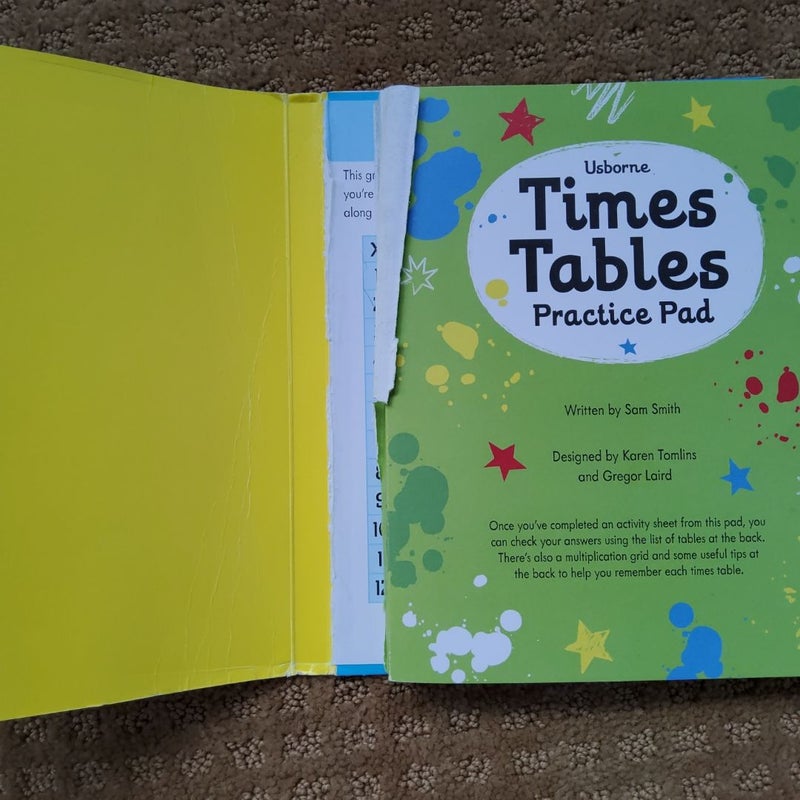 Times Tables Practice Pad