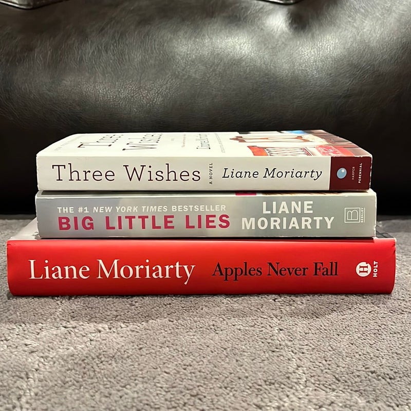 Liane Moriarty Bundle (Apples Never Fall, Big Little Lies, Three Wishes) 