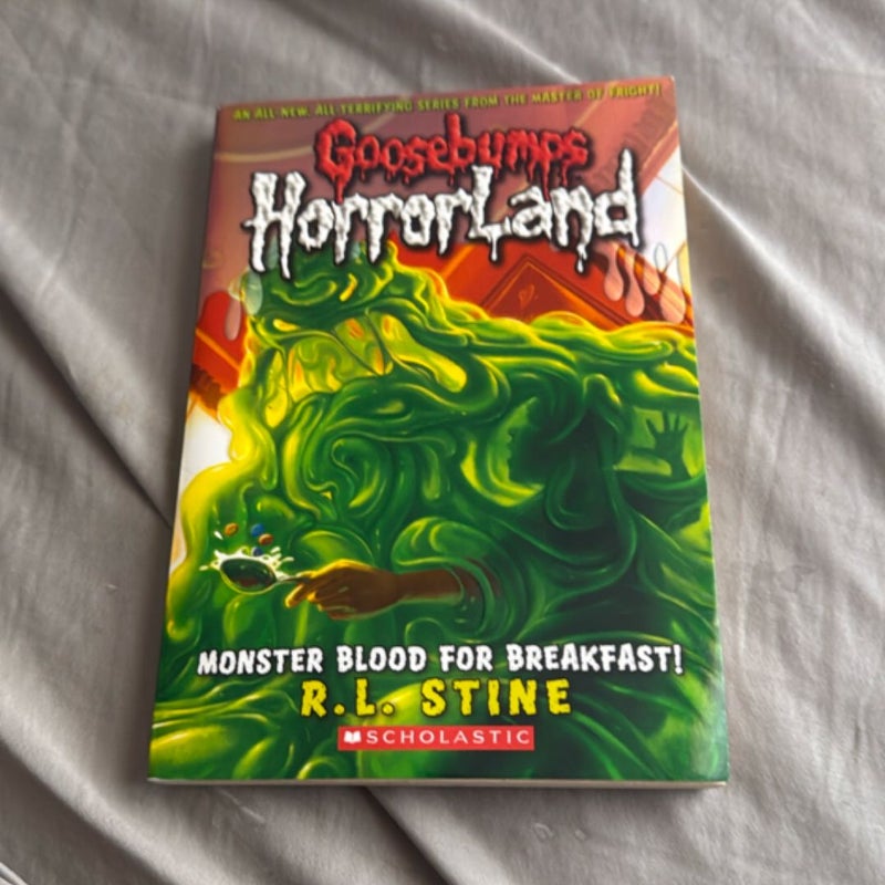 Goosebumps Horrorland Monster Blood for breakfast First Edition