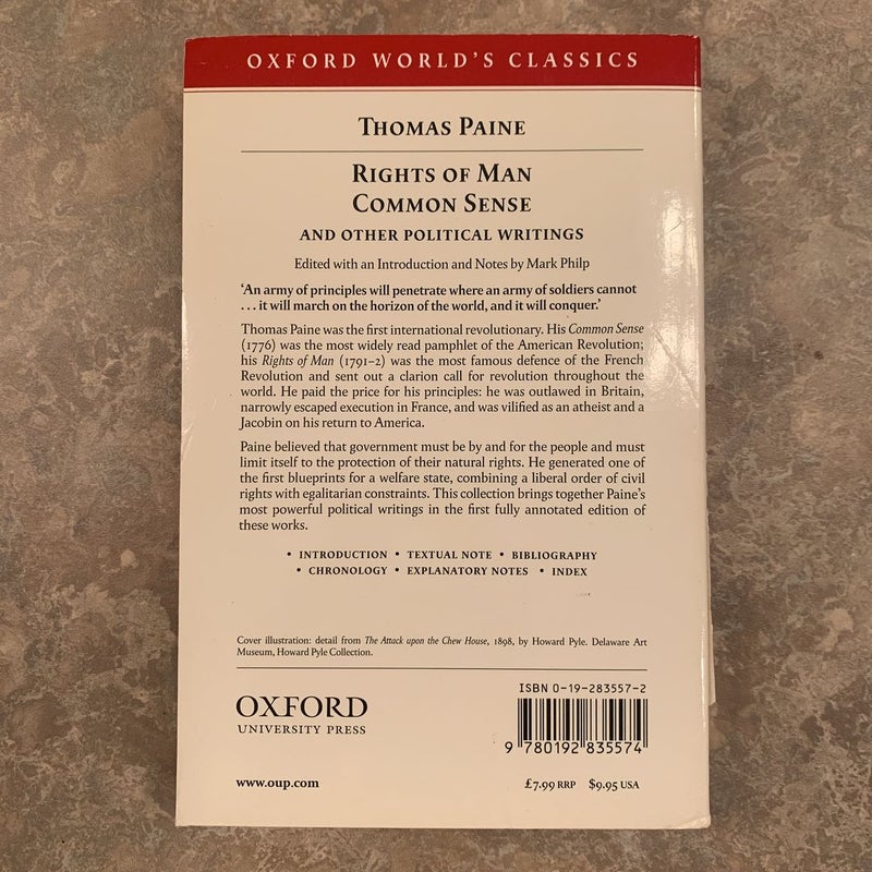 Rights of Man, Common Sense, and Other Political Writings