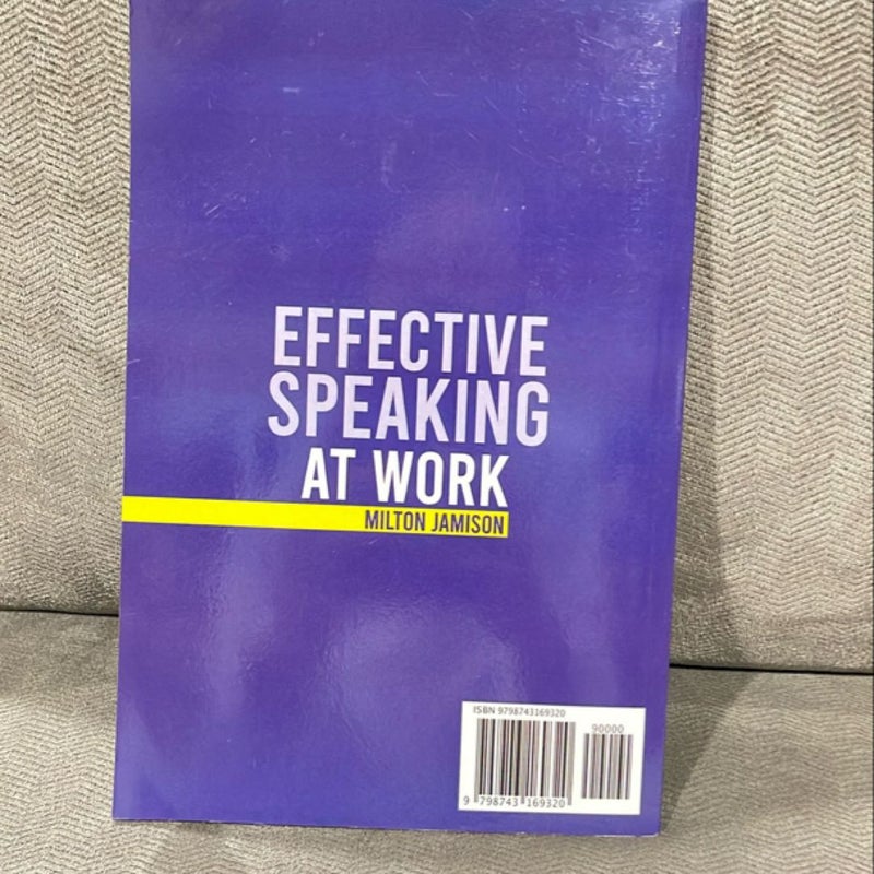 Effective Speaking at Work 