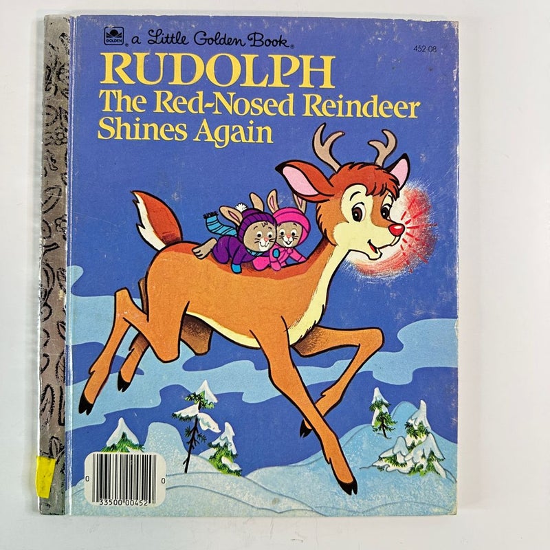 Rudolph The Red-Nosed Reindeer Shines Again-Little Golden Book 1982