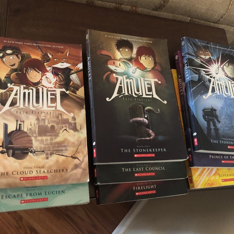 Amulet The Stonekeeper (books 1-8) by Kazu Kibuishi, Paperback