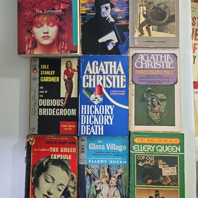 Mystery paperbacks lot 6 vintage Best Detectives Fiction 