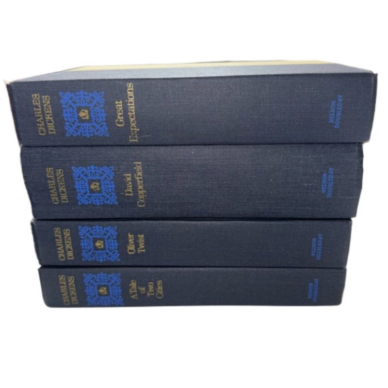 Charles Dickens Set of 4 David Copperfield Oliver Twist Great Expectations EUC