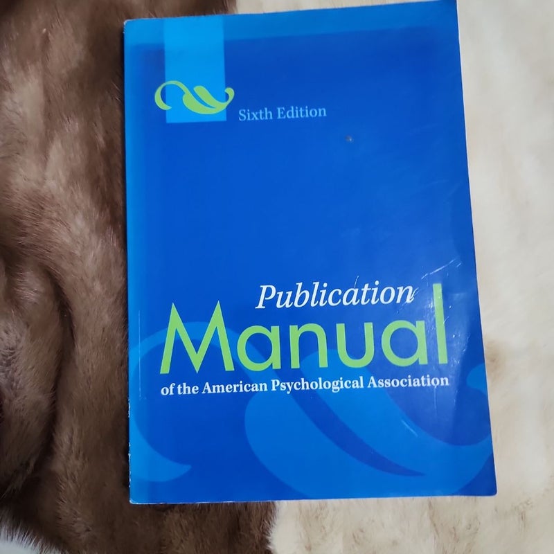 Publication Manual of the American Psychological Association