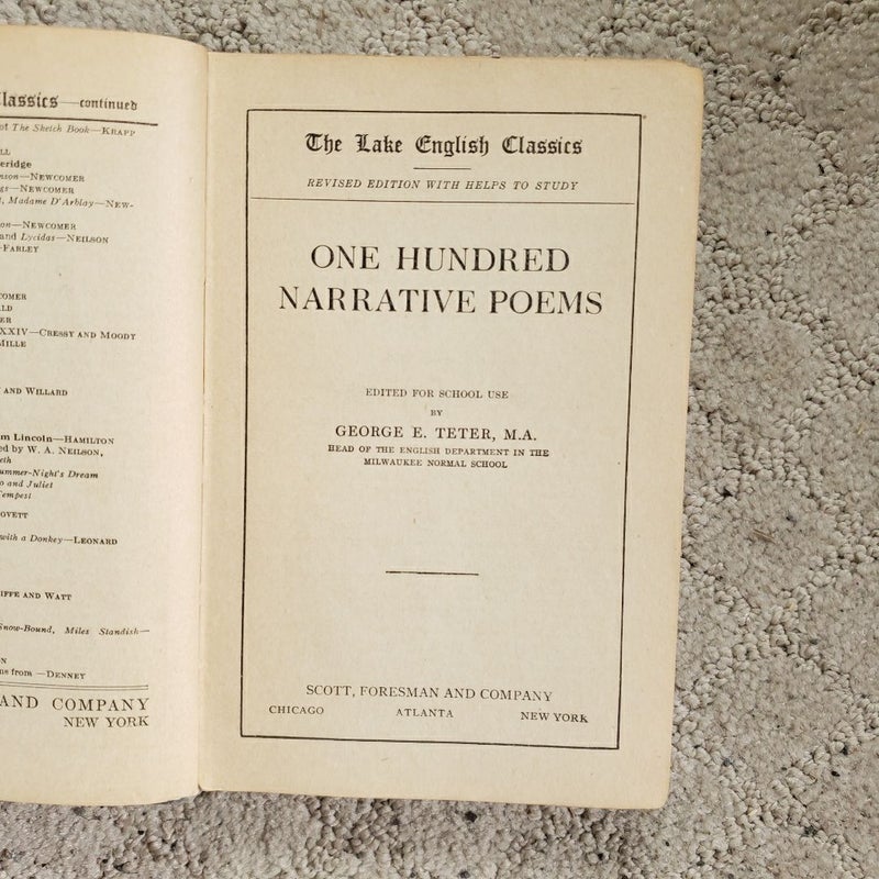 One Hundred Narrative Poems (Lake English Classics Edition, 1918)