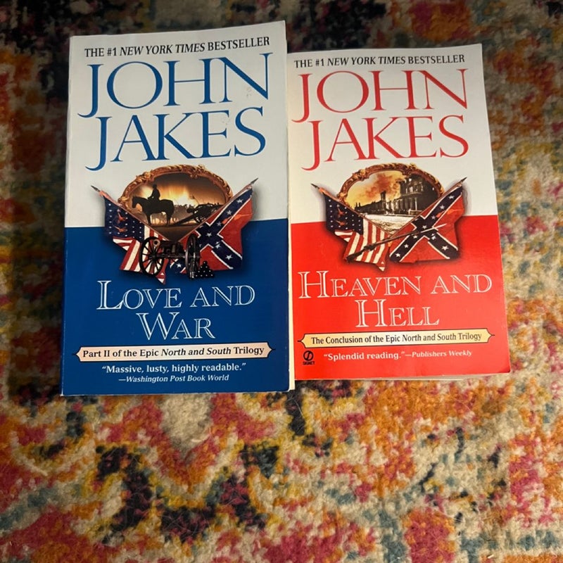 John Jakes North and South Heaven And Hell & Love and War ( PBS) Excellent