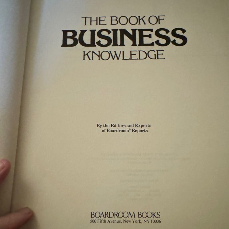 The Book of Business Knowledge vintage