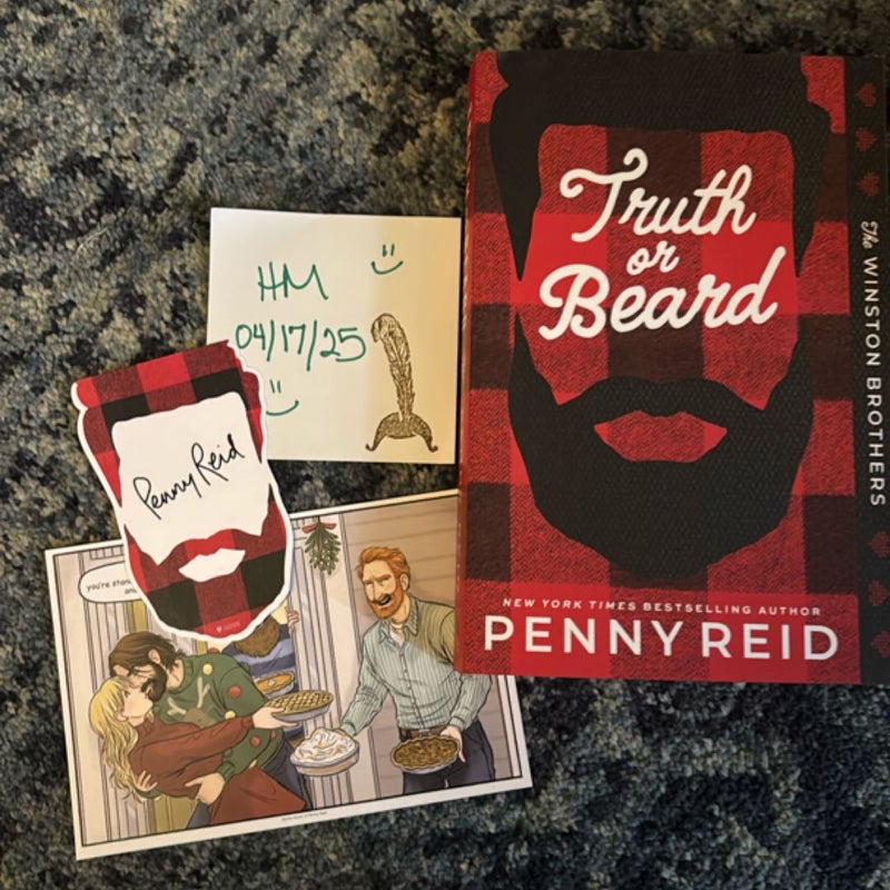 Truth or Beard - with signed bookplate & postcard