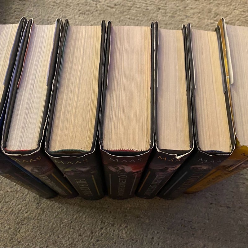 Throne of Glass Hardback Set 1st edition out of print (ToG not included)