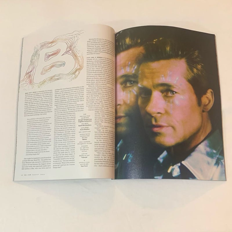 GQ Brad Pitt “Opens Up His Dream World” Issue August 2022 Magazine