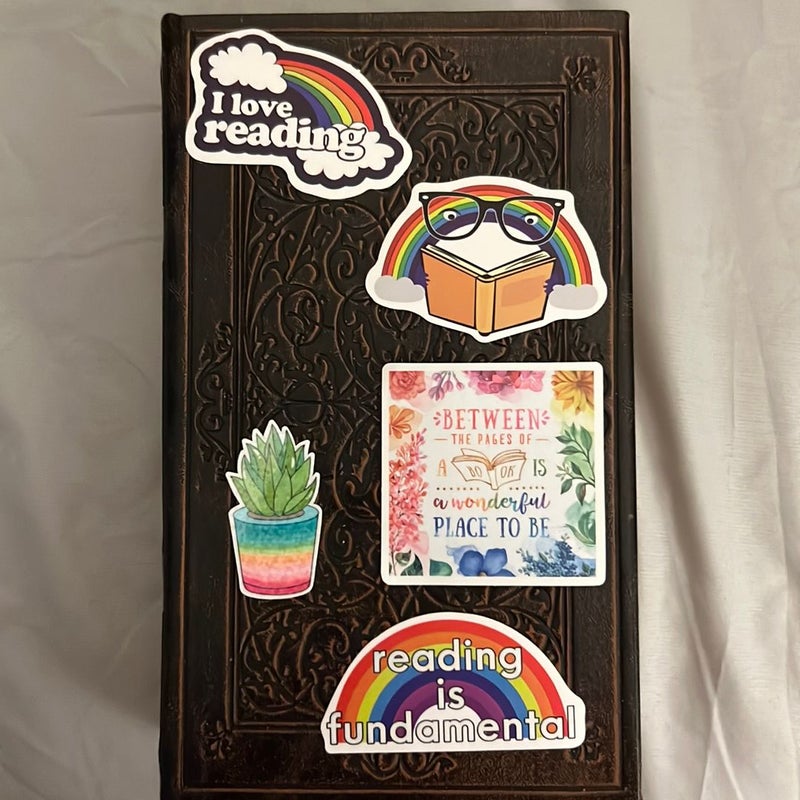 Rainbow reading stickers