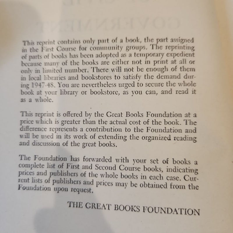 The Great Books Foundation: First Year Readings