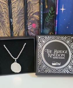 Bookish box necklace inspired by The Bridge Kingdom 