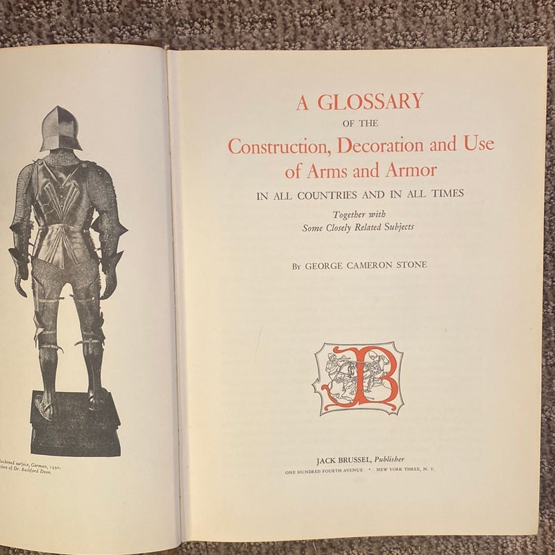 A Glossary of the Construction and Use of Arms & Armor