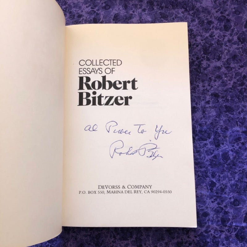 (Signed) Collected Essays of Robert Bitzer