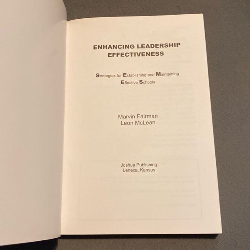 Enhancing Leadership Effectiveness