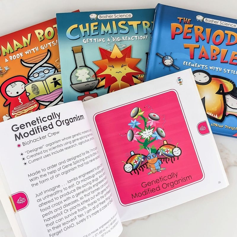 Basher Science Bundle of 4 Books (3 PB, 1 HC)