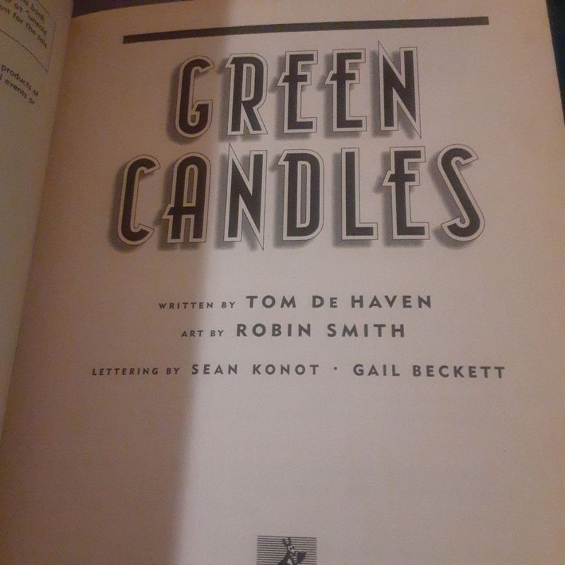 Green Candles graphic novel noir from DC and by  Tom De Haven and Robin Smith
paperback