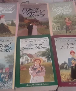 6 Anne of Green Gables books, Anne of Windy Poplars, Anne of Ingleside 