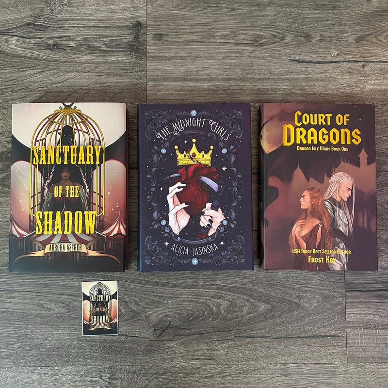 Bookish Box bundle (Sanctuary of the Shadow, The Midnight Girls, Court of Dragons)