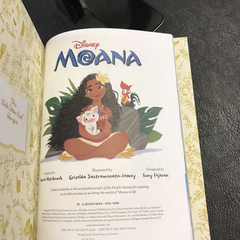 Moana Little Golden Book (Disney Moana) by Laura Hitchcock