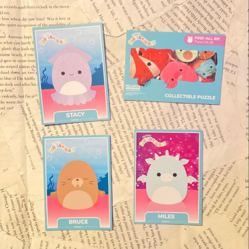 Fantasy & Sea Life squishmallow collectible cards (includes collectible puzzle) 