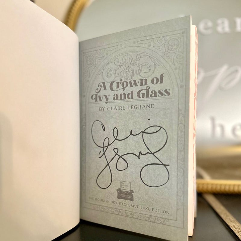 A Crown of Ivy in Glass:Bookish Box Exclusive Luxe Edition signed 