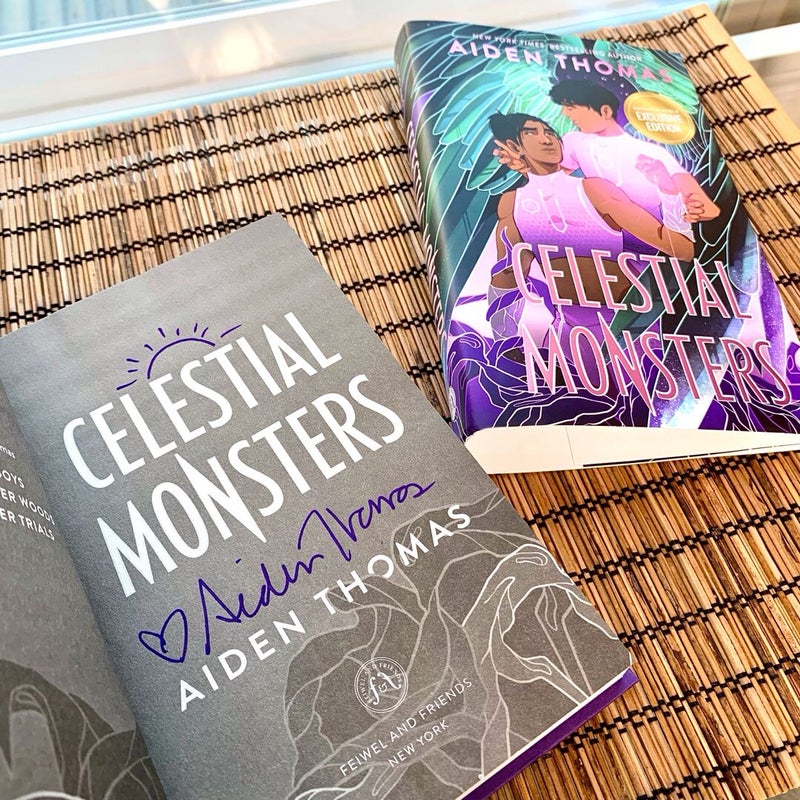 Signed The Sunbearer Trials and Celestial Monsters B&N Exclusive Aiden Thomas 1st First