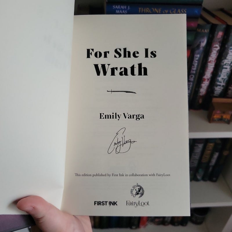 For She Is Wrath (Fairyloot Edition)