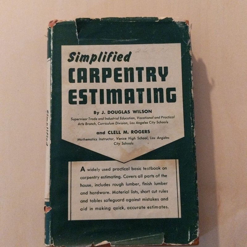 Simplified Carpentry Estimating