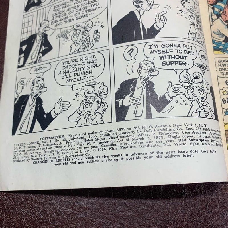 Little Iodine #33 Dell Comics 1956 Jimmy Hatlo My Private Beach Ice Cream Picnic