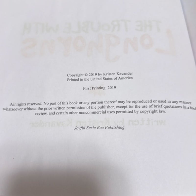 The Trouble with Longhorns First Printing