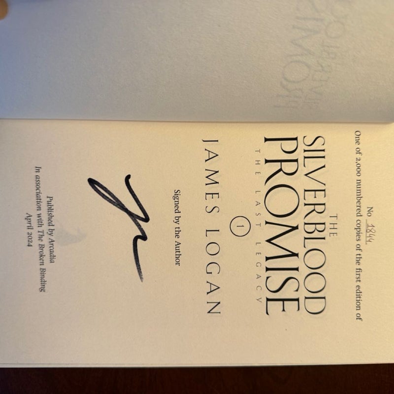 The Silverblood Promise (Broken Binding Signed)