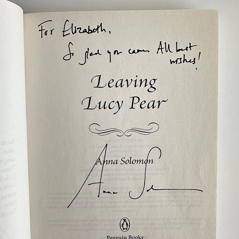 Leaving Lucy Pear, Signed